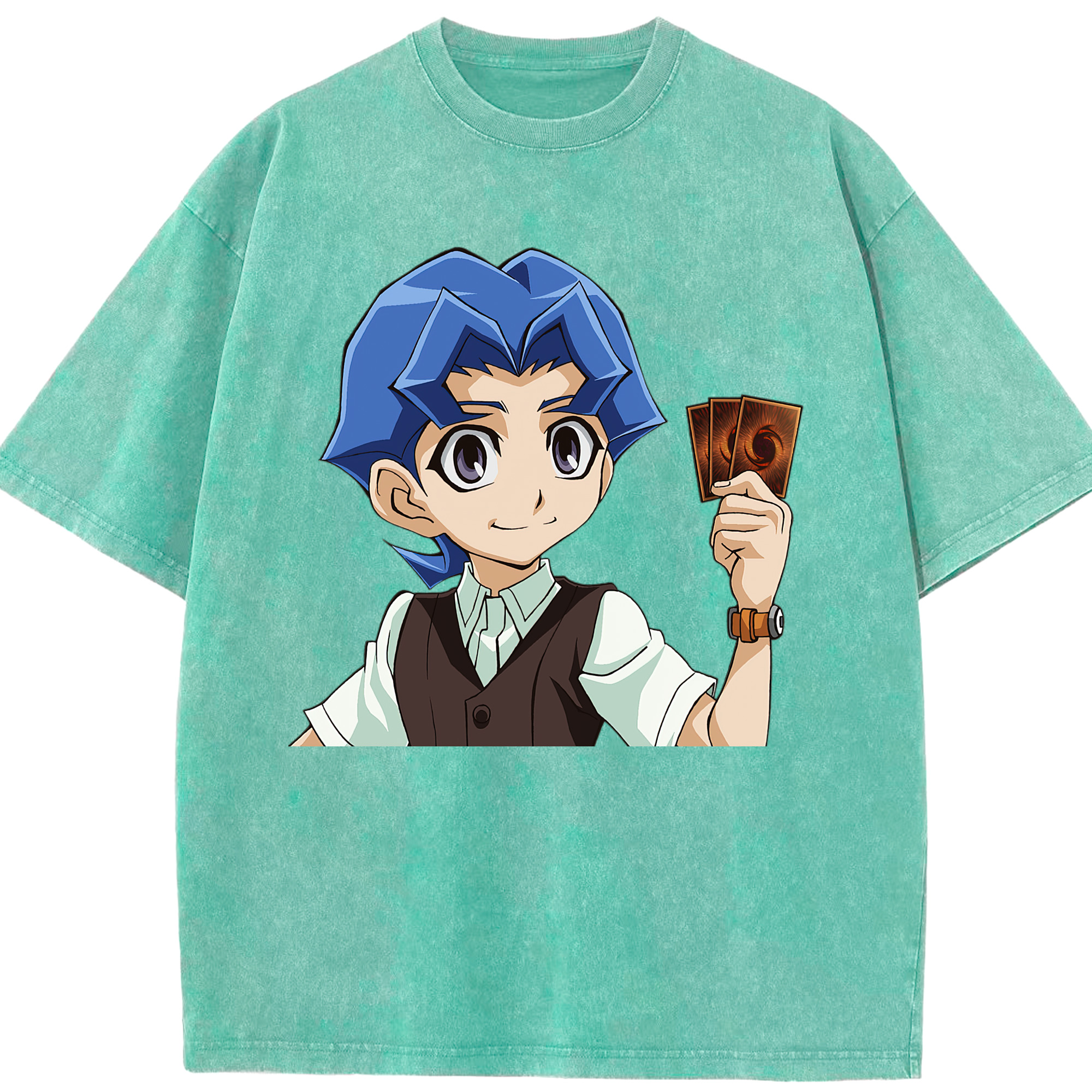 （画像用） 遊☆戯☆王 Yu-Gi-Oh! 綿100% ヴィンテージ風 半袖Tシャツ（フロントプリント）